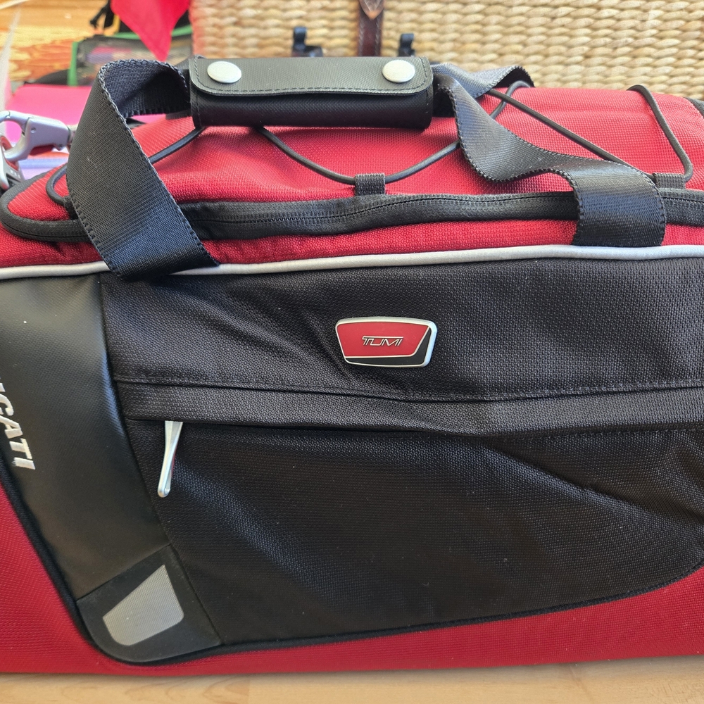 TUMI Red and Black Men's Bag